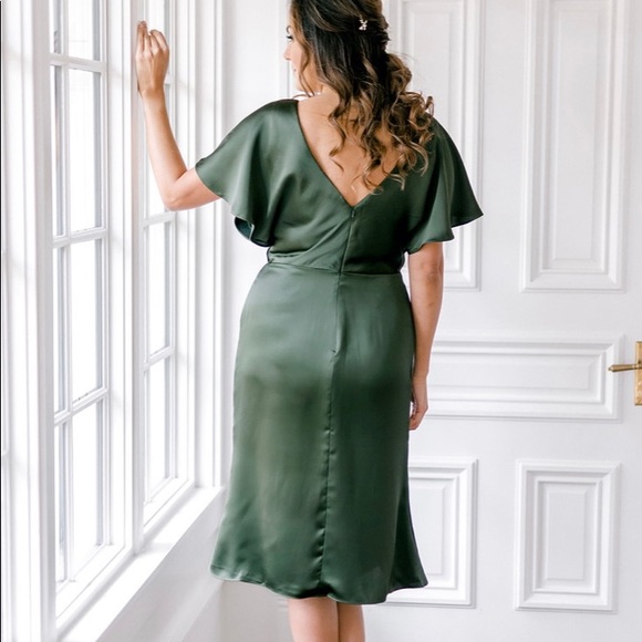 Revelry Gwen Midi Satin Dress - Picture 5 of 7